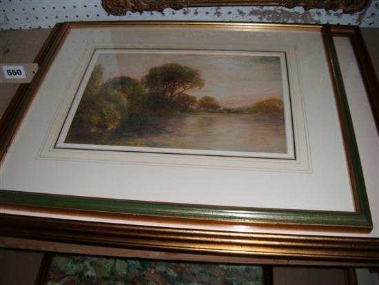 Thomas Nicholson Tyndale (1858-1936), watercolour, Country cottage scene & a landscape by Harmsworth